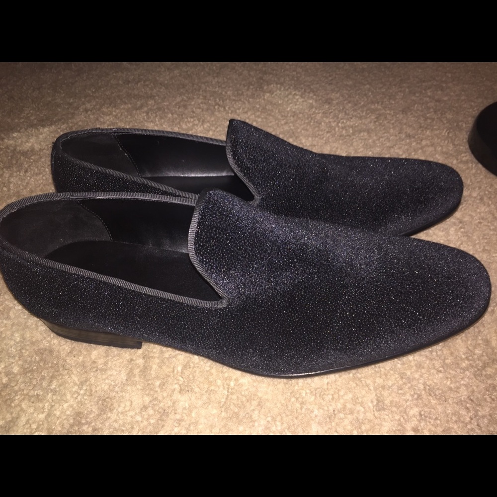 Black Textured ALDO Loafers
